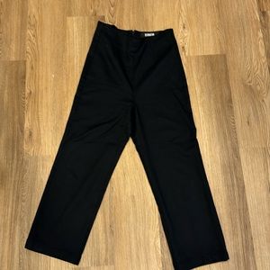 Reformation High Rise Zip Back Black Pants size 2